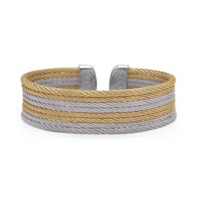 Alor Classic Essentials 8-row Cuff In Grey & Yellow In Multi