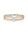 Alor Classique 18k 0.15 Ct. Tw. Diamond Bangle Bracelet In Multi