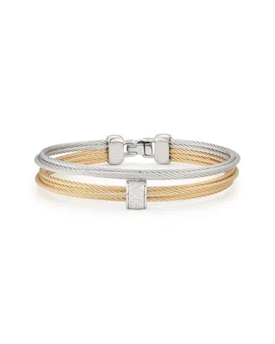 Alor Classique 18k 0.15 Ct. Tw. Diamond Bangle Bracelet In Multi