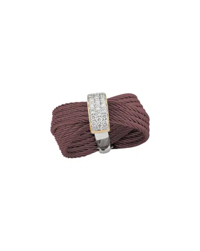 Alor Classique 18k 0.16 Ct. Tw. Diamond Cable Ring In Brown