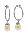Alor South Sea Pearl Hoop Earring In Yellow In Metallic
