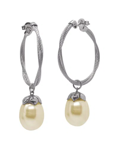Alor Classique 18k & Stainless Steel 11-12mm Pearl Earrings In Metallic