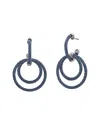 Alor ® 18k Gold & Stainless Steel Cable Hoop Drop Huggie Hoop Earrings