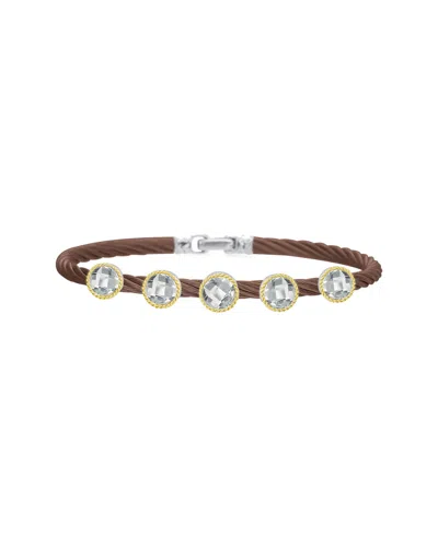 Alor Classique 18k Bangle Bracelet In Brown