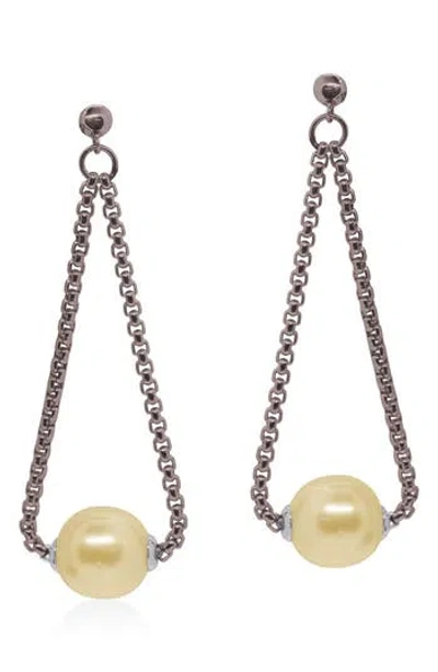 Alor ® Classique Freshwater Pearl Drop Earrings In 14kt White Gold/pearl