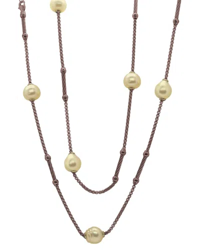 Alor Classique Stainless Steel 11-12mm Pearl Necklace In Gold