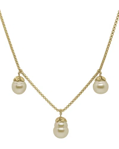 Alor Classique Stainless Steel 11-12mm Pearl Necklace In Gold