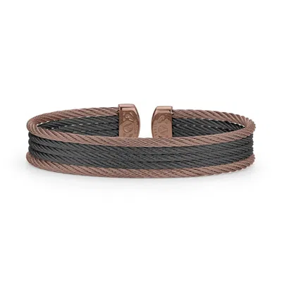 Alor Colorblock Mini Cuff In Black & Chocolate In Brown