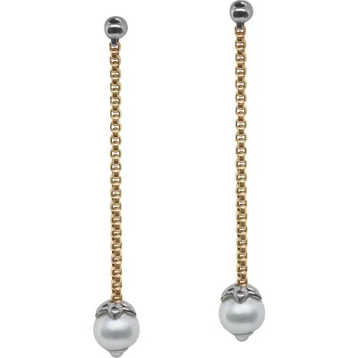 Alor ® Cultured Freshwater Pearl Rope Drop Earrings In Gold/pearl