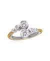 Alor Day Diamonds Round Bypass Ring, 0.5ct Lab Grown Diamonds In Gold