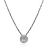 Alor Day Diamonds Round Pendant Necklace, 1.15 Tcw Lab Grown Diamonds In Silver