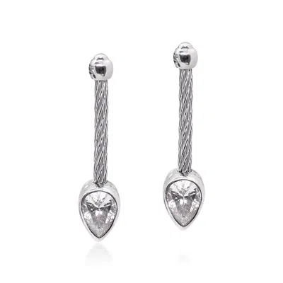 Alor Day Diamonds Teardrop Drop Earrings, 1.00 Tcw Lab Grown Diamonds In Metallic