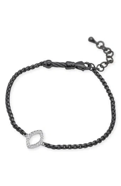 Alor ® Diamond Charm Box Chain Bracelet
