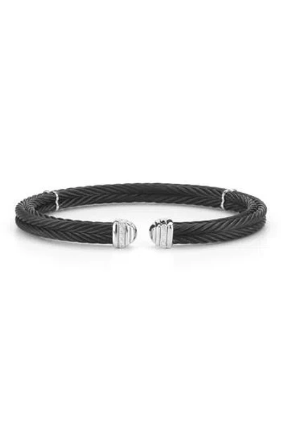 Alor Diamond Rope Bangle In Black