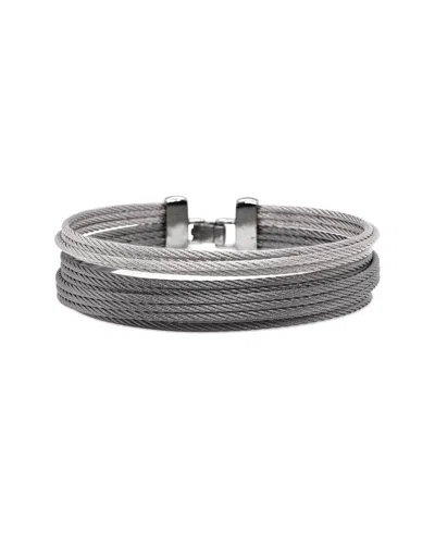 Alor Grey And Steel Grey Cable With Stainless Steel. In Metallic