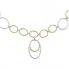 Alor Interlock Drop Necklace In Grey & Yellow In Multi