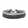 Alor Men's Simple Stack Bracelet In Black & Grey In Multi