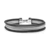 Alor Men's Triple Stack Bracelet In Black & Grey In Multi