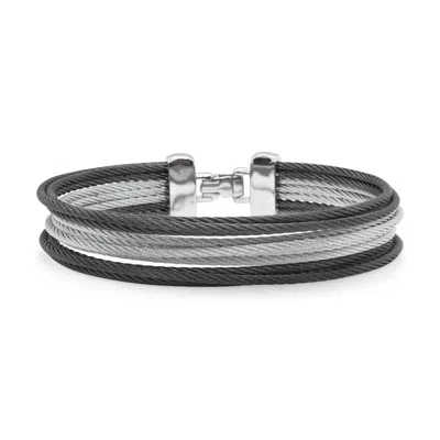 Alor Men's Triple Stack Bracelet In Black & Grey In Multi