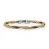 Alor Modern Twist Stackable Bracelet In Black & Yellow