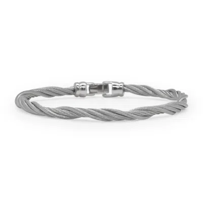 Alor Modern Twist Stackable Bracelet In Grey