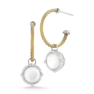Alor Mother Of Pearl Drop Earring In Yellow