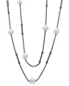 Alor Noir Stainless Steel 11-12mm Pearl Necklace