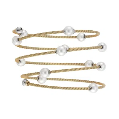 Alor Pearl Wrap Bracelet In Yellow