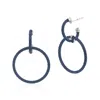 Alor Petite Double Drop Earrings In Blueberry In Blue