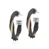 Alor Petite Modern Twist 3/4" Hoop Earring In Black & Carnation In Multi