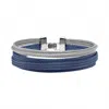 Alor Simple Stack Bracelet In Blueberry & Grey In Multi