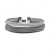 Alor Simple Stack Bracelet In Grey & Steel Grey In Multi
