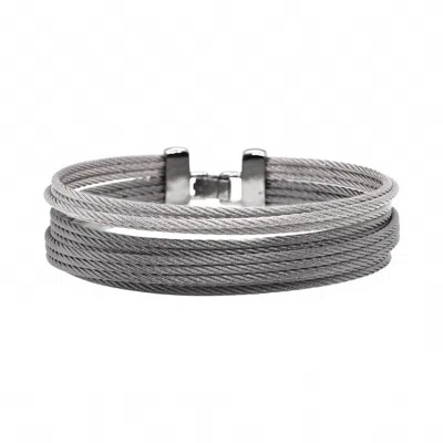 Alor Simple Stack Bracelet In Grey & Steel Grey In Multi