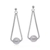 Alor South Sea Pearl Chain Earring In Grey In Gray