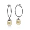 Alor South Sea Pearl Hoop Earring In Yellow In Metallic