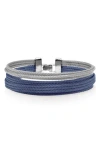 Alor Classique Stainless Steel Stackable Bangle Bracelet In Blue