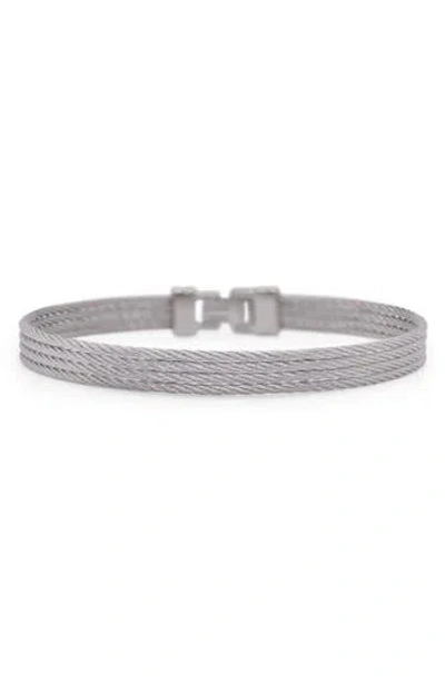 Alor Women's Two Tone Stainless Steel Multi Row Cable Bracelet In Grey