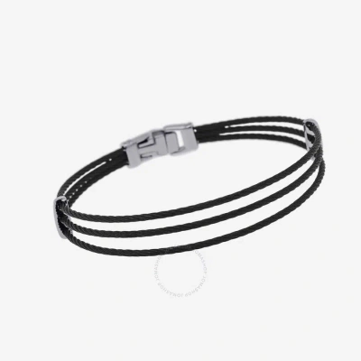 Alor Stainless Steel Cable Bracelet 04-52-0386-00 In Black