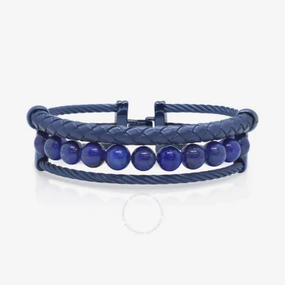 Alor Stainless Steel Lapis Layered Bracelet 04-24-bl22-25 In Blue