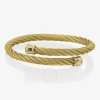 ALOR ALOR STAINLESS STEEL YELLOW CABLE BANGLE BRACELET