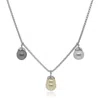 Alor Triple Drop Necklace In Black, Grey & Yellow In Multi