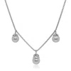 Alor Triple Drop Necklace In Grey In Gray
