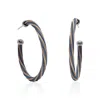 Alor Twisted 1.5" Hoop Earring In Blueberry & Carnation In Multi