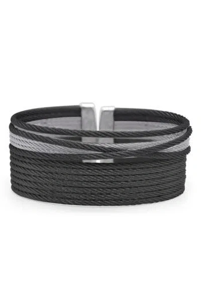 Alor ® Two-tone Stacked Cable Cuff Bracelet