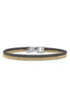 ALOR ALOR® TWO-TONE STAINLESS STEEL CABLE BANGLE BRACELET