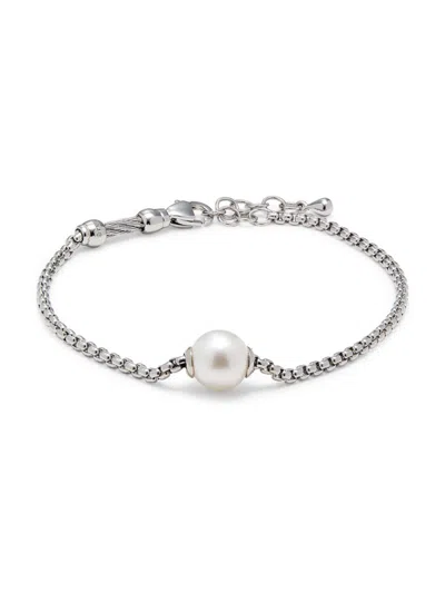 Alor Women's Classique Stainless Steel & 4mm Freshwater Pearl Bracelet In White