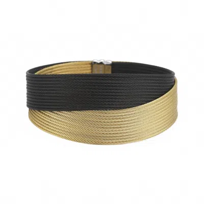 Alor Women's Crossed Wrap Bracelet In Black & Yellow