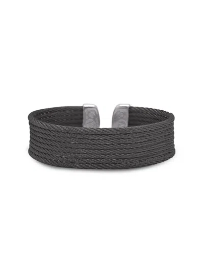 Alor Women's Essential Cuffs Black Stainless Steel Cable Bracelet