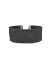 Alor Black Cable Cuff Essentials 12-row Cuff In Black