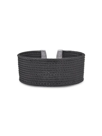 Alor Women's Essential Cuffs Black Stainless Steel Cable Bracelet